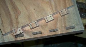Slots in the tenons for wedges